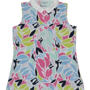 Tommy Bahama Multicolor Leaf Print Sleeveless Top